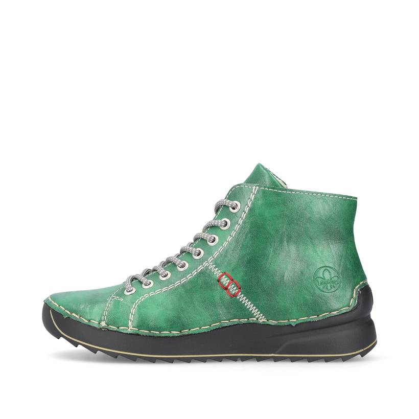 Rieker Artikelnummer 71510-52 Rieker Damen Schnürstiefel smaragdgrün