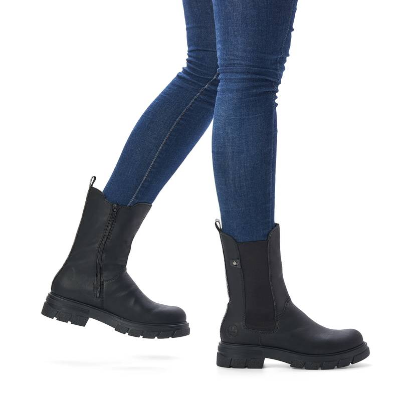 Rieker Artikelnummer Z9180-02 Rieker Damen Chelsea Boots carbonschwarz Neueste Stile