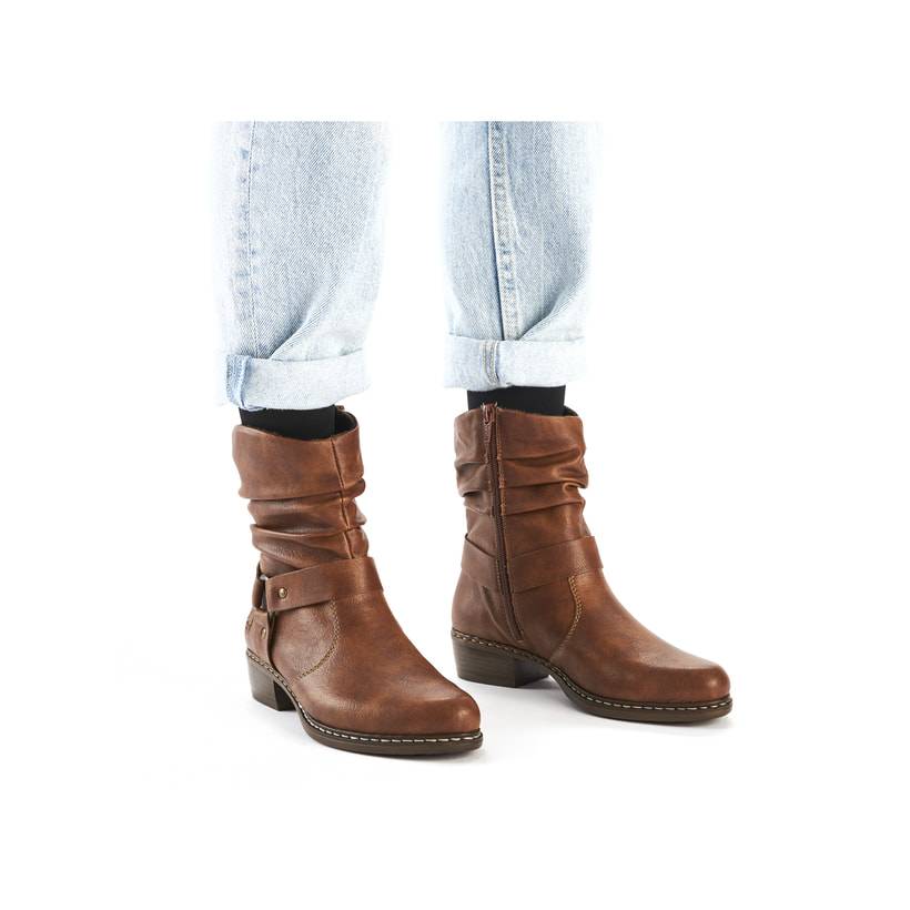 Rieker Artikelnummer Y0850-24 Rieker Damen Stiefeletten fuchsbraun Letzte 2 Tage