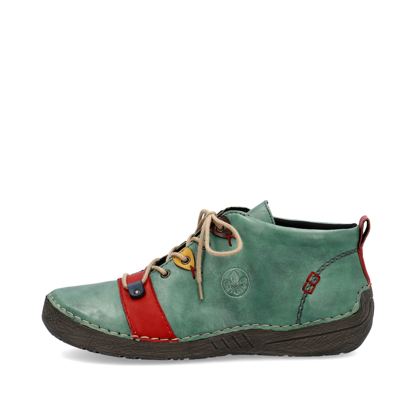 Rieker Artikelnummer 52507-52 Rieker Damen Schnürschuhe smaragdgrün Zeitbegrenzte Promotion