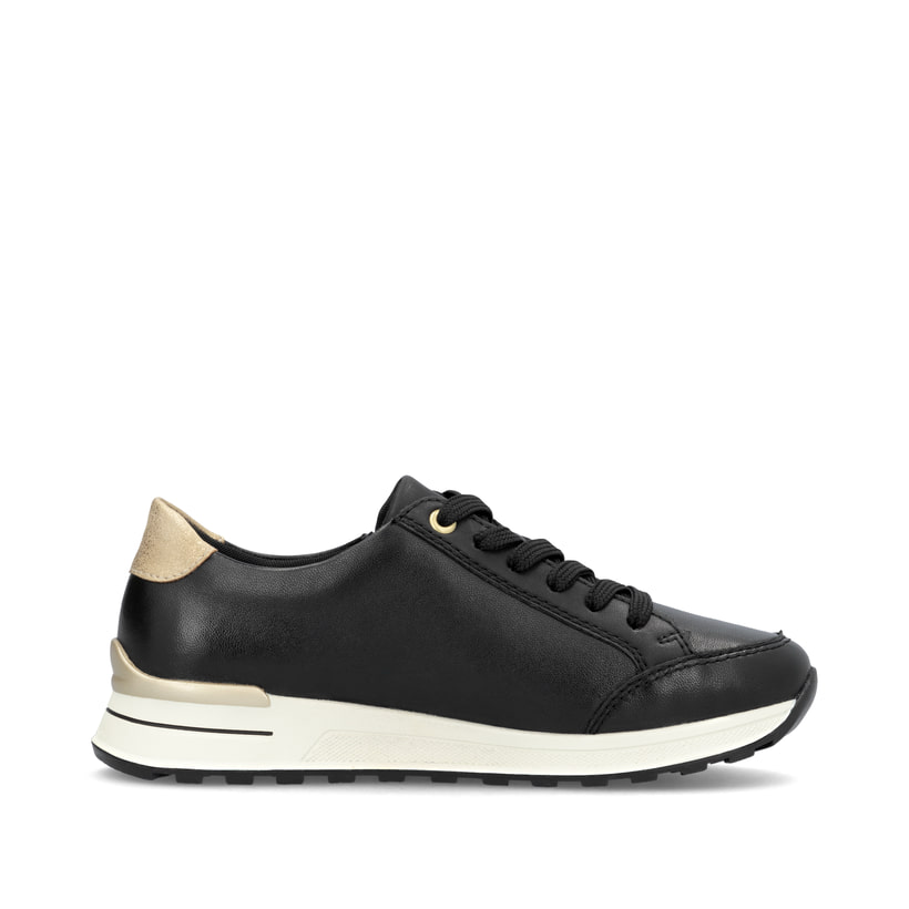 Rieker Artikelnummer N1406-00 Rieker Damen Sneaker Low tiefschwarz-gold Bis zu 65% Rabatt