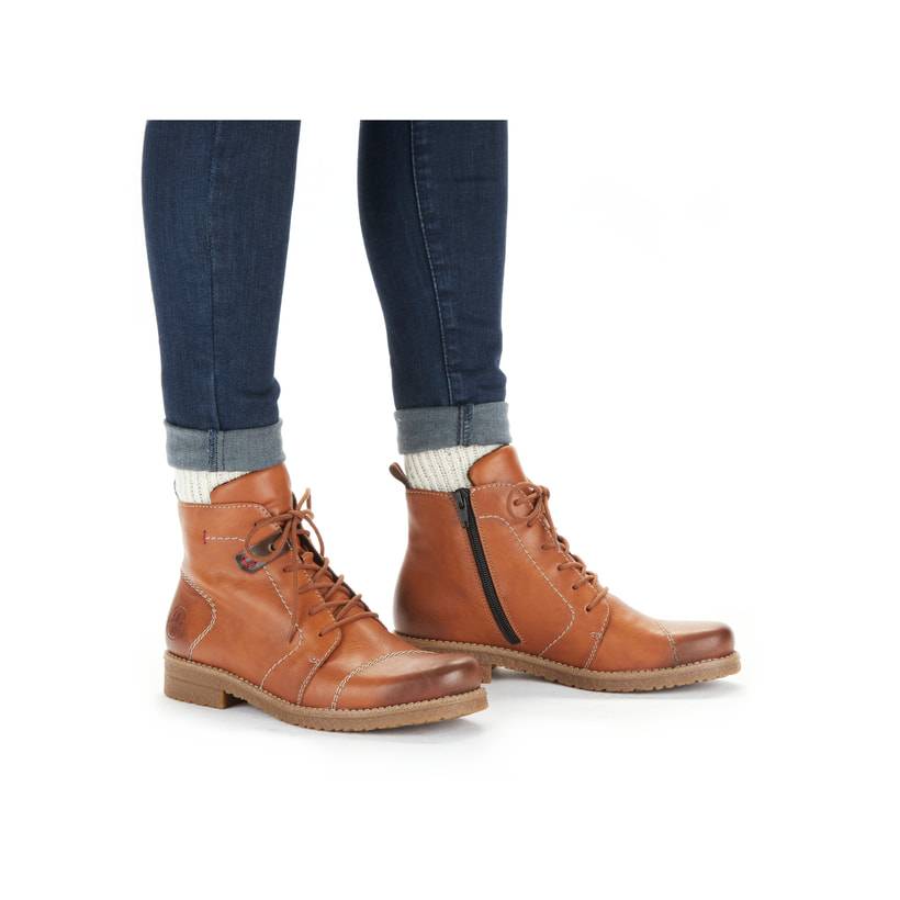 Rieker Artikelnummer 73501-24 Rieker Damen Schnürstiefel karamellbraun Nur für heute