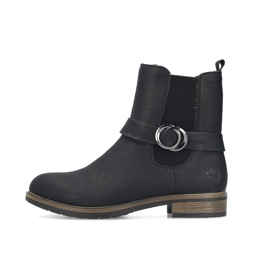 Rieker Artikelnummer 72252-00 Rieker Damen Stiefeletten asphaltschwarz Vierteljährliche Förderung
