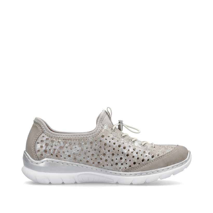 Rieker Artikelnummer L32P6-90 Rieker Damen Slipper beige-metallic Bis zu 55% Rabatt