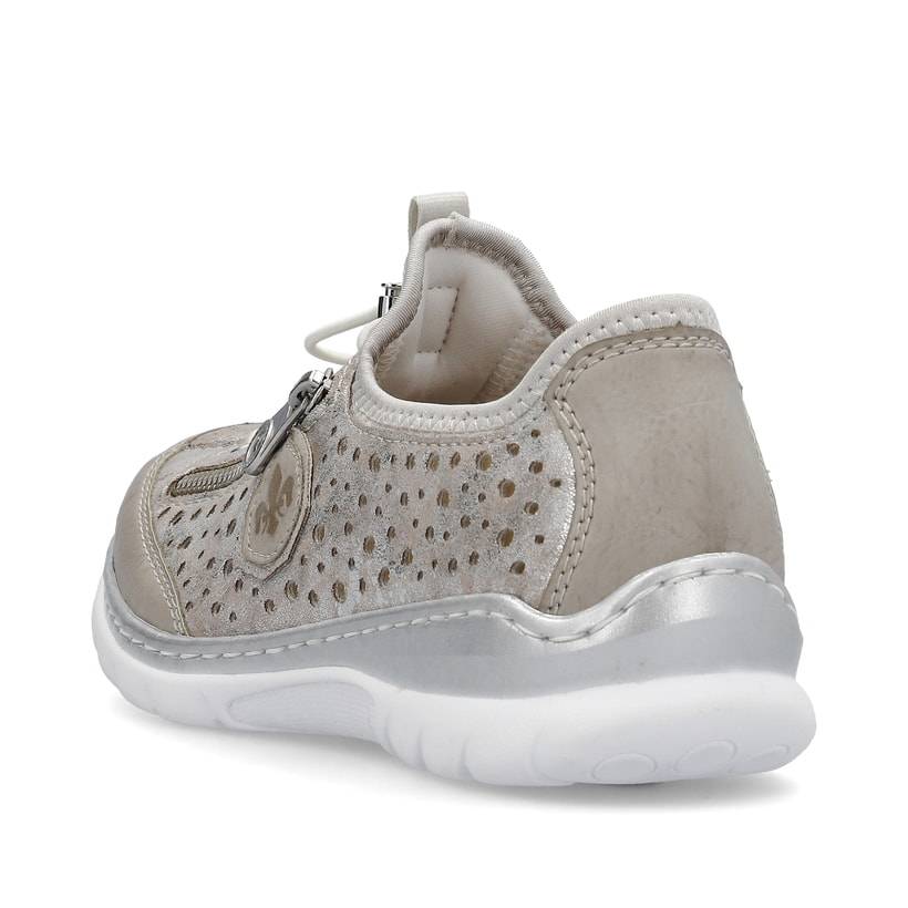 Rieker Artikelnummer L32P6-90 Rieker Damen Slipper beige-metallic Bis zu 55% Rabatt