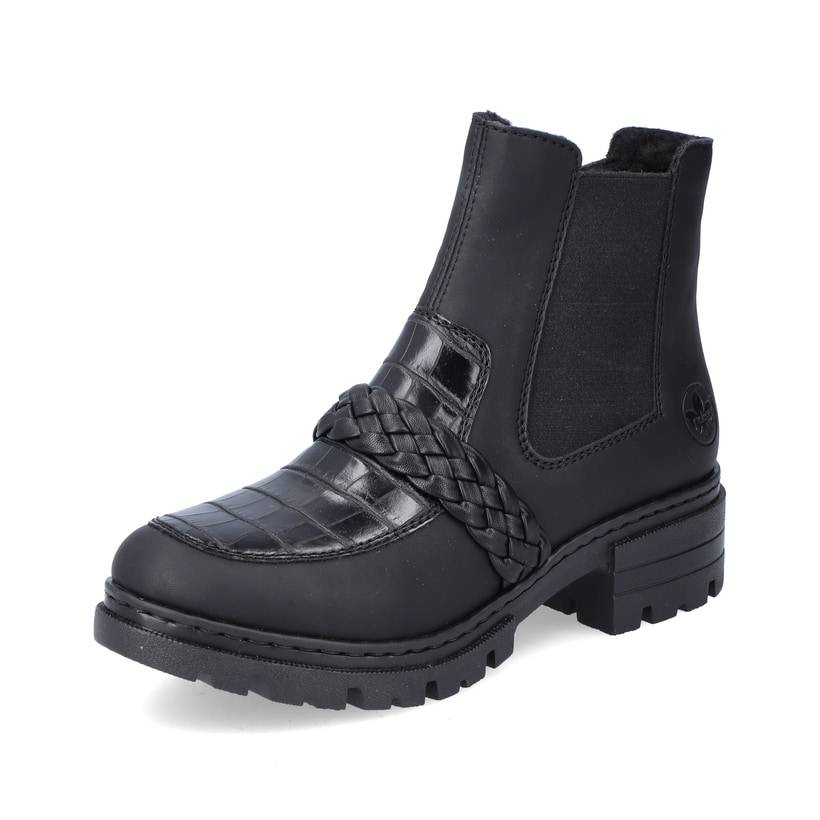 Rieker Artikelnummer 76874-02 Rieker Damen Chelsea Boots nachtschwarz Nur noch ein Tag übrig