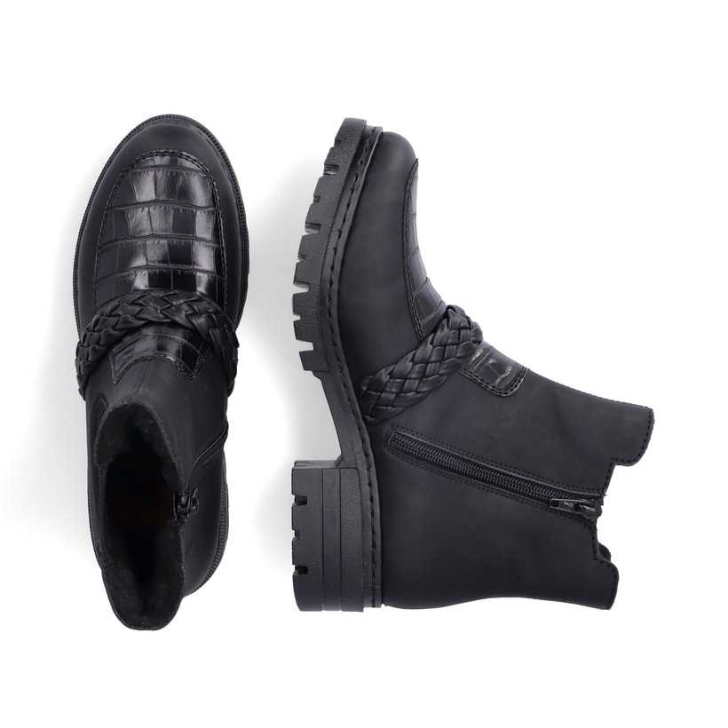 Rieker Artikelnummer 76874-02 Rieker Damen Chelsea Boots nachtschwarz Nur noch ein Tag übrig