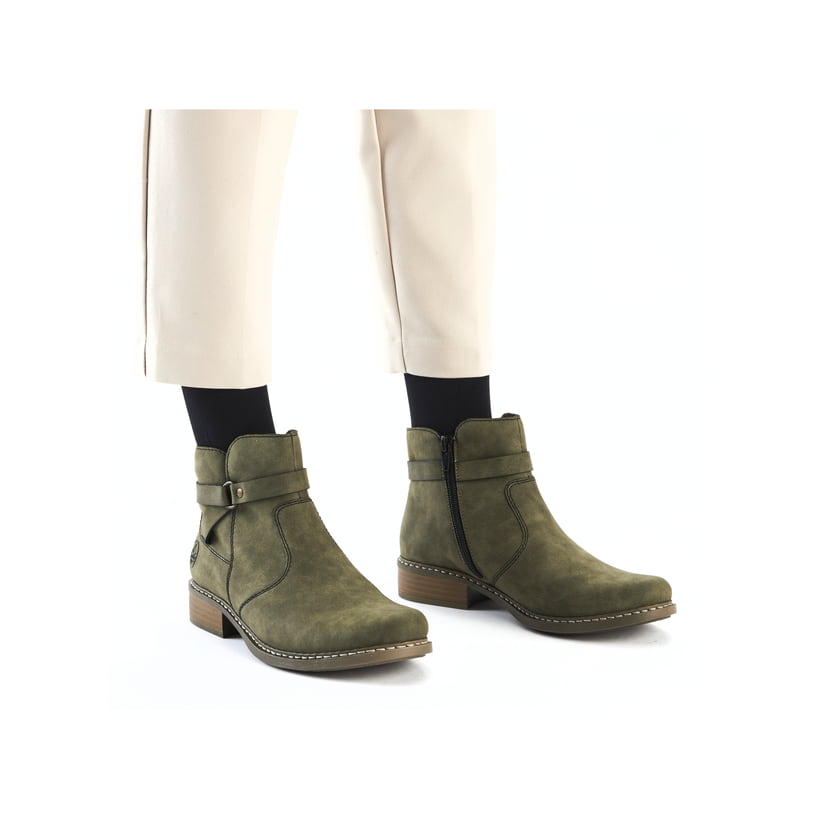Rieker Artikelnummer Z4167-54 Rieker Damen Kurzstiefel laubgrün Fabrikladen