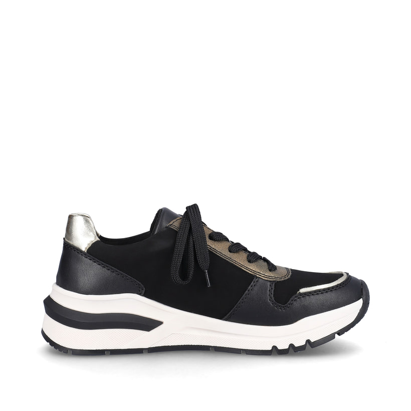 Rieker Artikelnummer M6616-00 Rieker Damen Sneaker Low urbanschwarz-gold-zebra Black Friday Preise