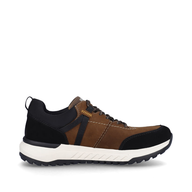 Rieker Artikelnummer U0100-22 Rieker Herren Sneaker Low holzbraun-schwarz Hotsell