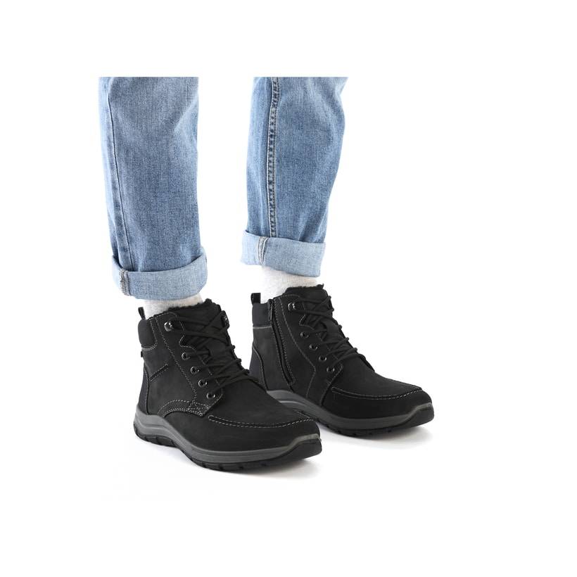 Rieker Artikelnummer 03610-00 Rieker Herren Schnürstiefel nachtschwarz Günstiger Verkauf