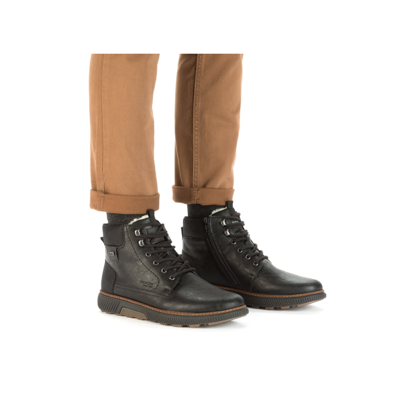 Rieker Artikelnummer B3342-00 Rieker Herren Schnürstiefel mitternachtsschwarz Fabrikpreis