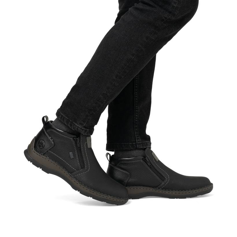 Rieker Artikelnummer 05357-00 Rieker Herren Kurzstiefel asphaltschwarz Rabatt