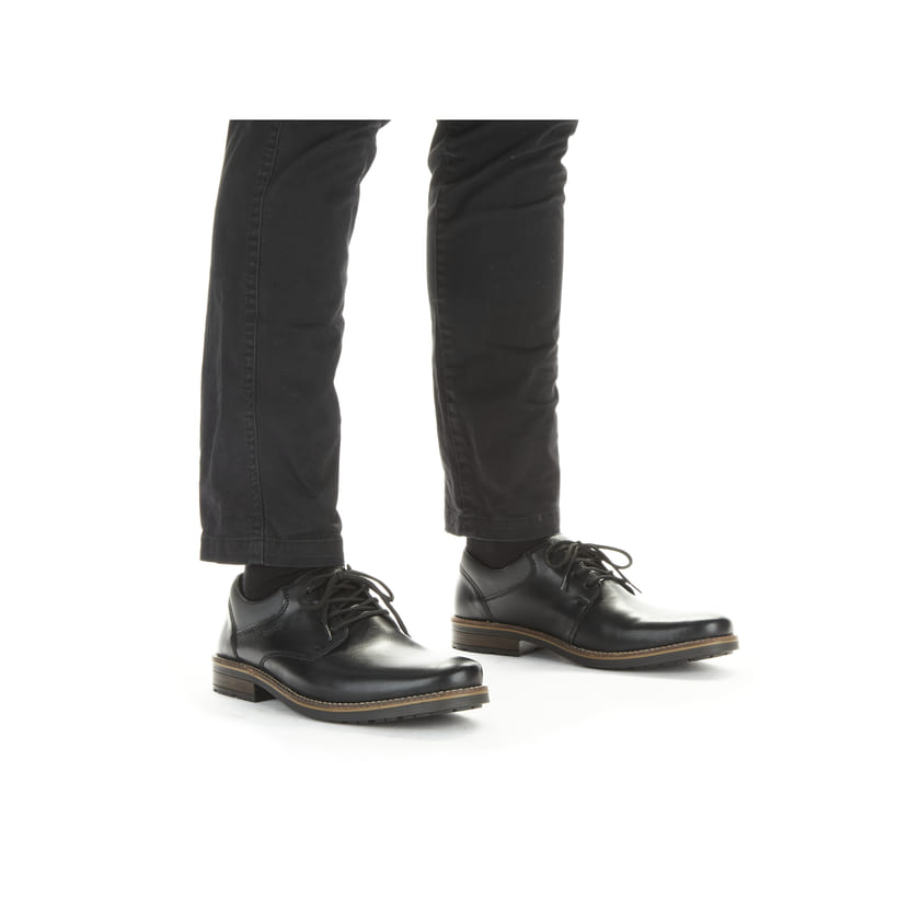 Rieker Artikelnummer 13200-00 Rieker Herren Schnürschuhe glanzschwarz Günstig kaufen