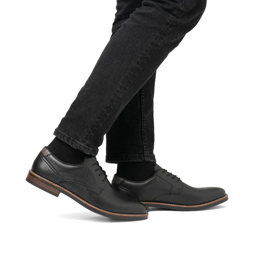 Rieker Artikelnummer 13523-00 Rieker Herren Schnürschuhe nachtschwarz Heißer Verkauf