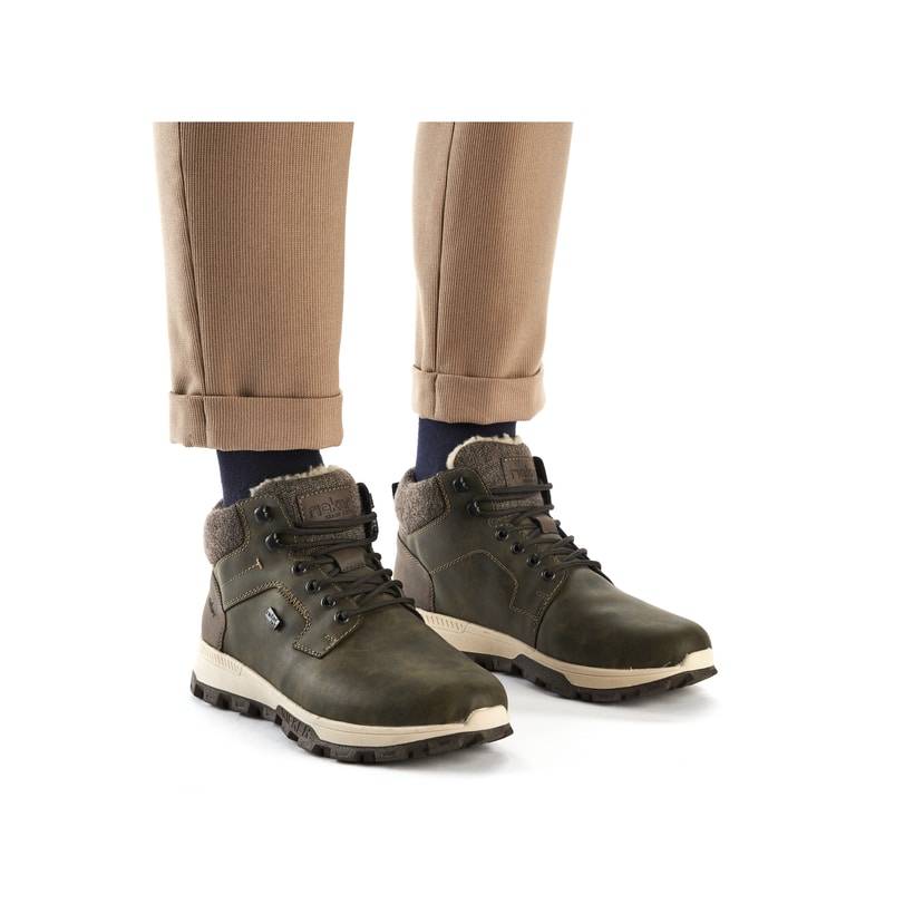 Rieker Artikelnummer 35538-54 Rieker Herren Schnürstiefel schilfgrün Online Outlet
