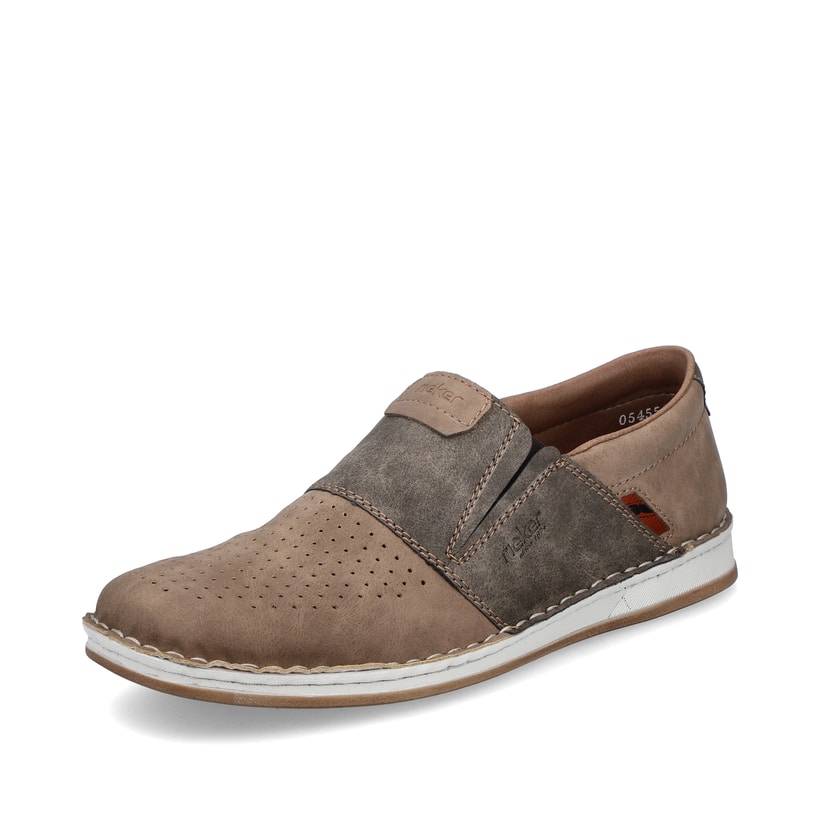 Rieker Artikelnummer 05455-64 Rieker Herren Slipper hellbeige-steingrau Blitzangebot