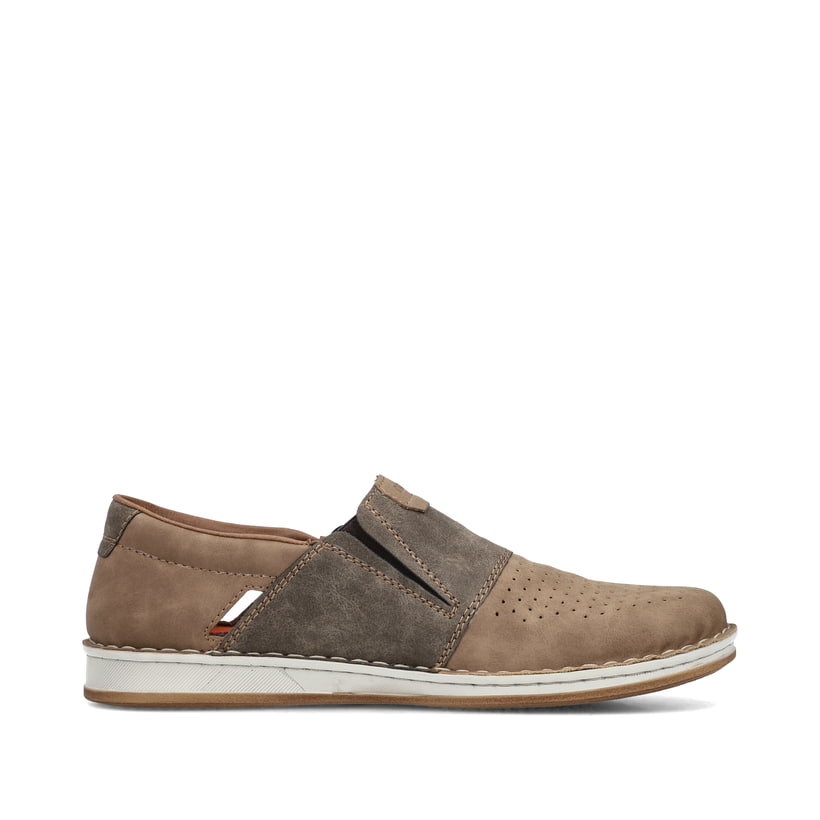 Rieker Artikelnummer 05455-64 Rieker Herren Slipper hellbeige-steingrau Blitzangebot