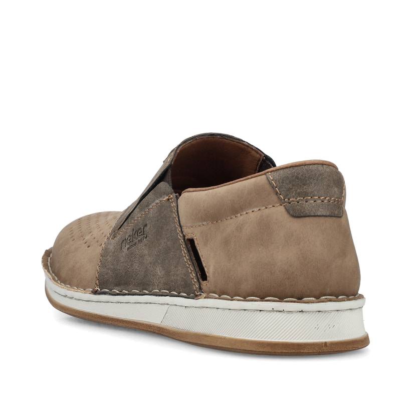 Rieker Artikelnummer 05455-64 Rieker Herren Slipper hellbeige-steingrau Blitzangebot