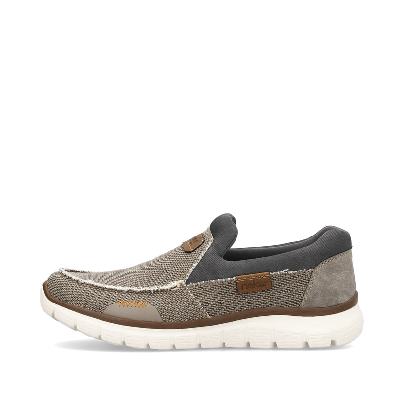 Rieker Artikelnummer B6651-64 Rieker Herren Slipper beige-grau Neuheiten