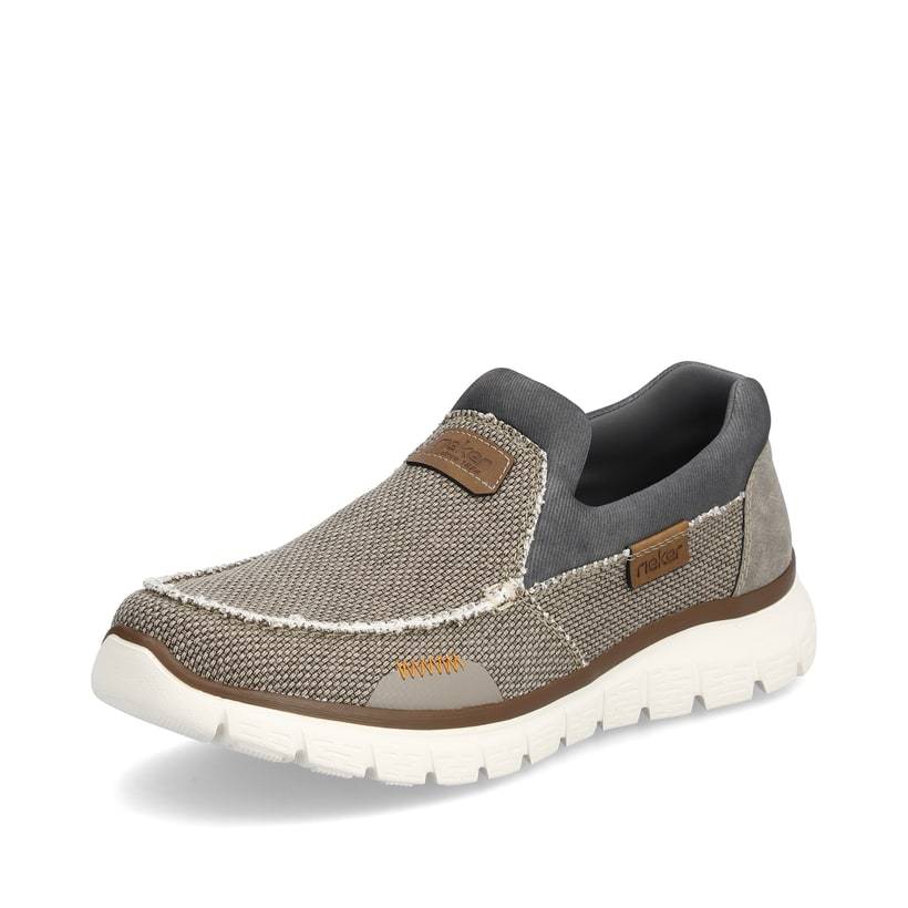 Rieker Artikelnummer B6651-64 Rieker Herren Slipper beige-grau Neuheiten