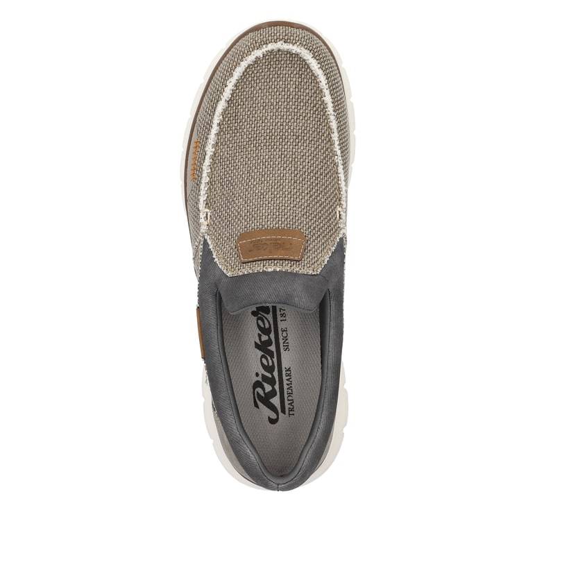 Rieker Artikelnummer B6651-64 Rieker Herren Slipper beige-grau Neuheiten
