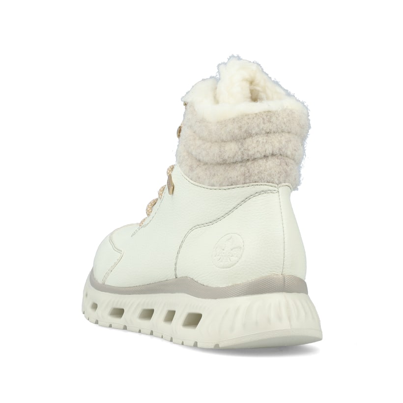 Rieker Artikelnummer M6010-80 Rieker Damen Schnürstiefel schwanenweiß Kostenlose Rückgabe