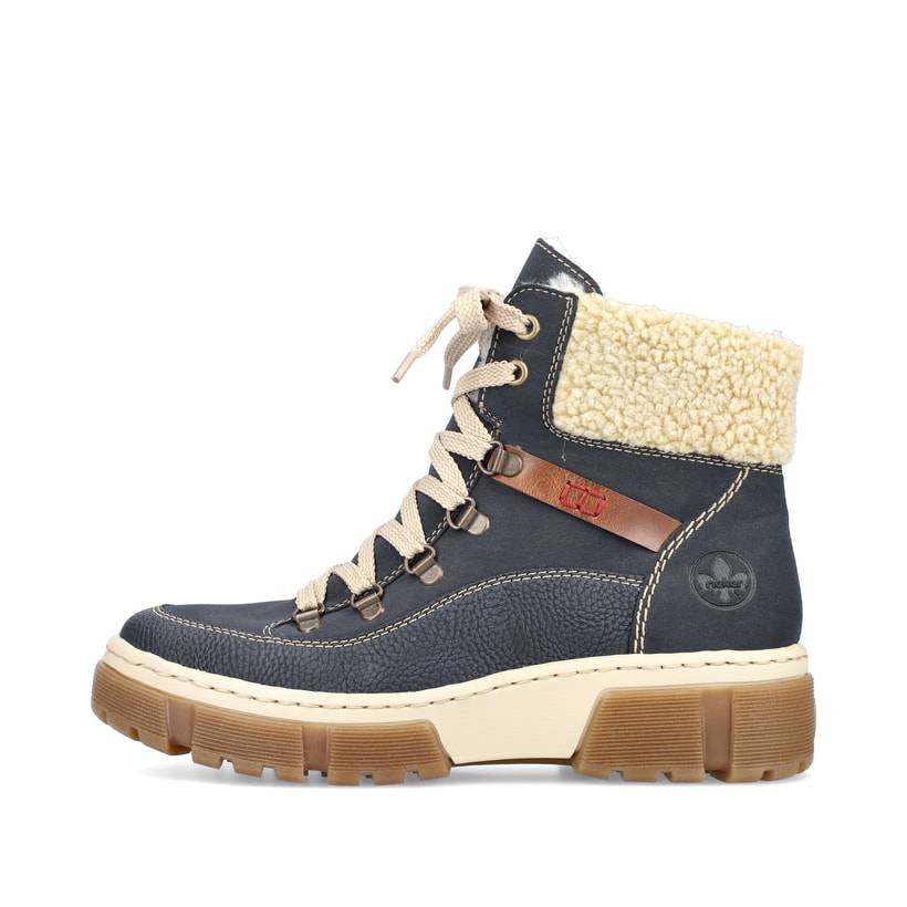 Rieker Artikelnummer X8638-14 Rieker Damen Schnürstiefel pazifikblau Begrenzte Freigabe
