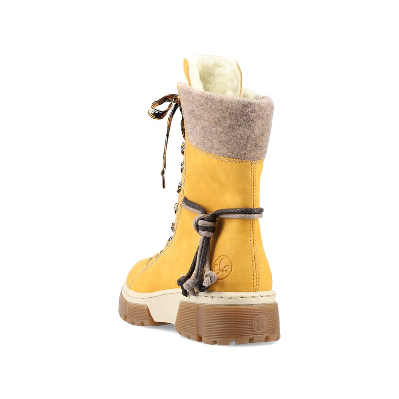 Rieker Artikelnummer X8618-68 Rieker Damen Schnürstiefel sonnenblumengelb Letzter Tag
