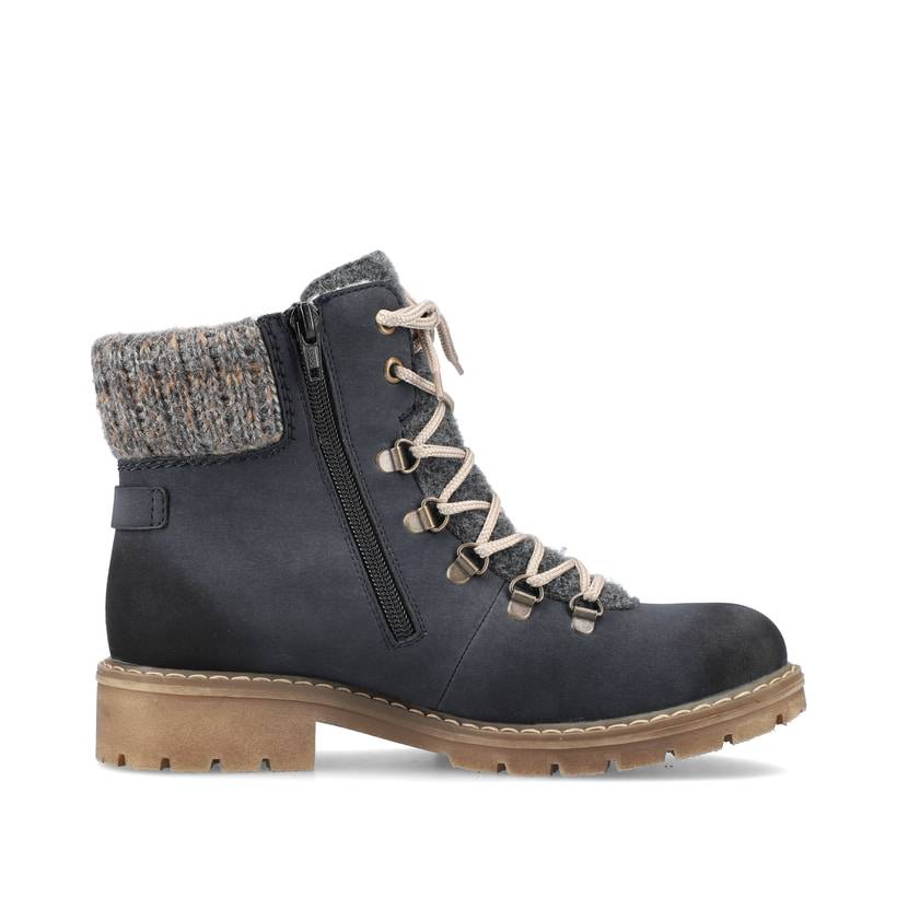 Rieker Artikelnummer Y9131-14 Rieker Damen Schnürstiefel dunkelblau Zeitbegrenzte Promotion