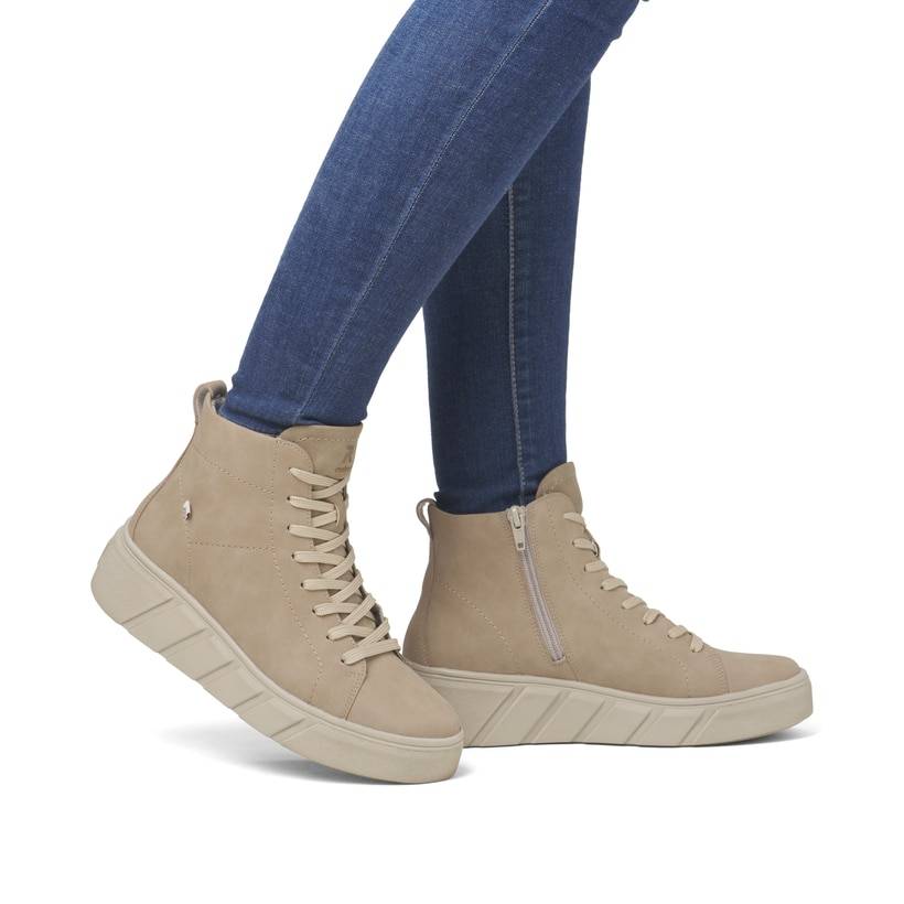 Rieker Artikelnummer W0561-20 Rieker Damen Sneaker High lehmbeige Bis zu 50% Rabatt