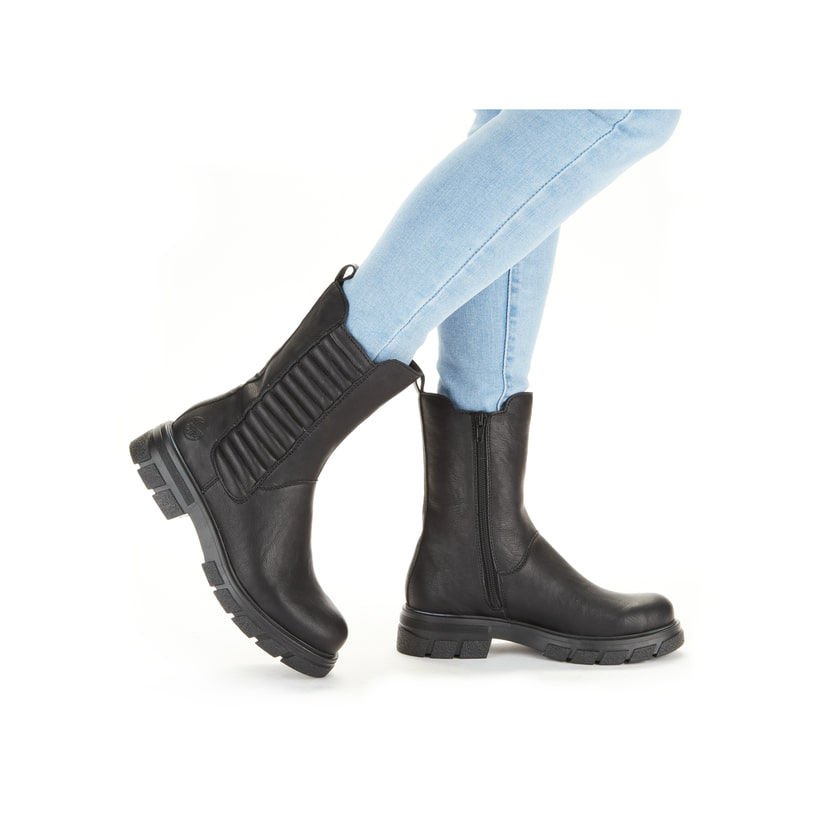 Rieker Artikelnummer Z9181-00 Rieker Damen Chelsea Boots tiefschwarz Vierteljährliche Förderung