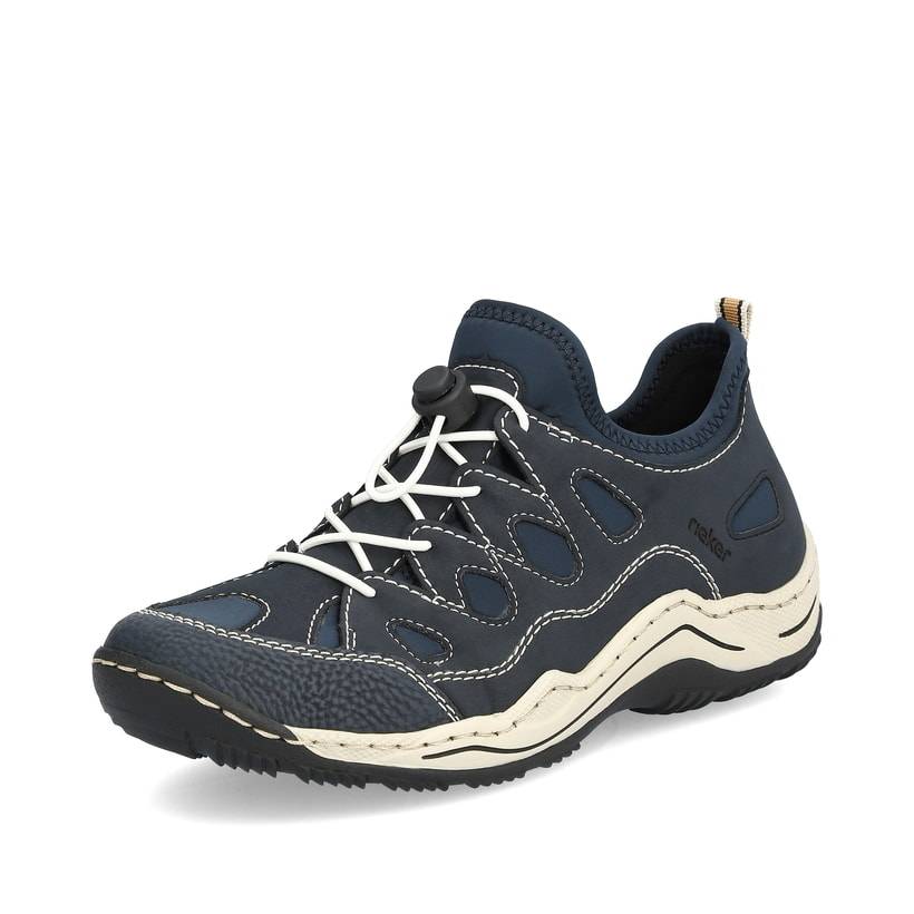 Rieker Artikelnummer L0551-14 Rieker Damen Slipper stahlblau Riesige Rabatte
