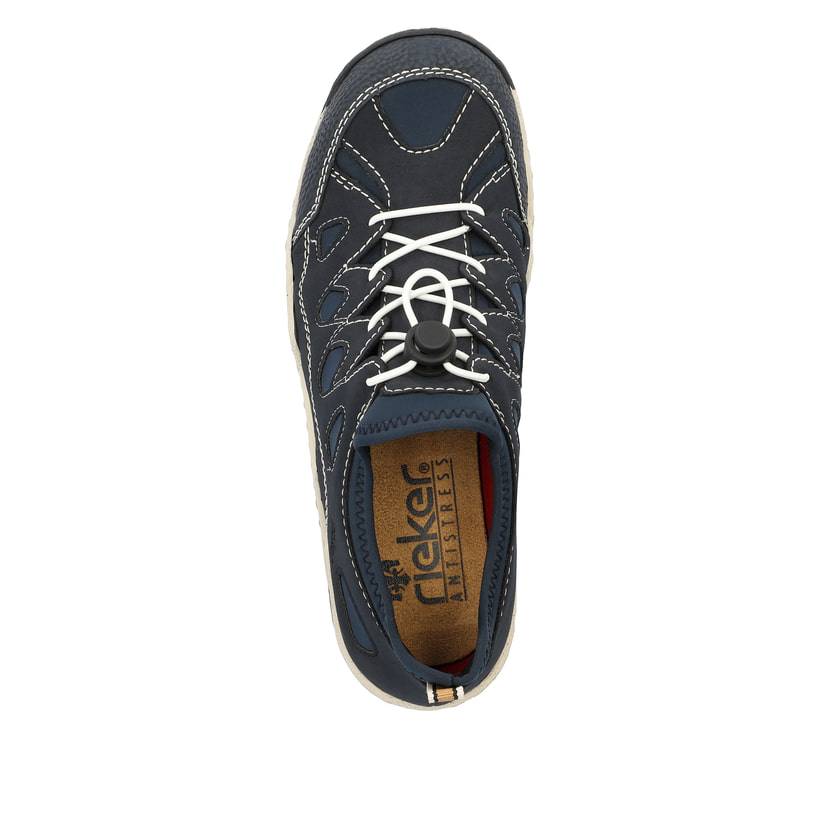 Rieker Artikelnummer L0551-14 Rieker Damen Slipper stahlblau Riesige Rabatte