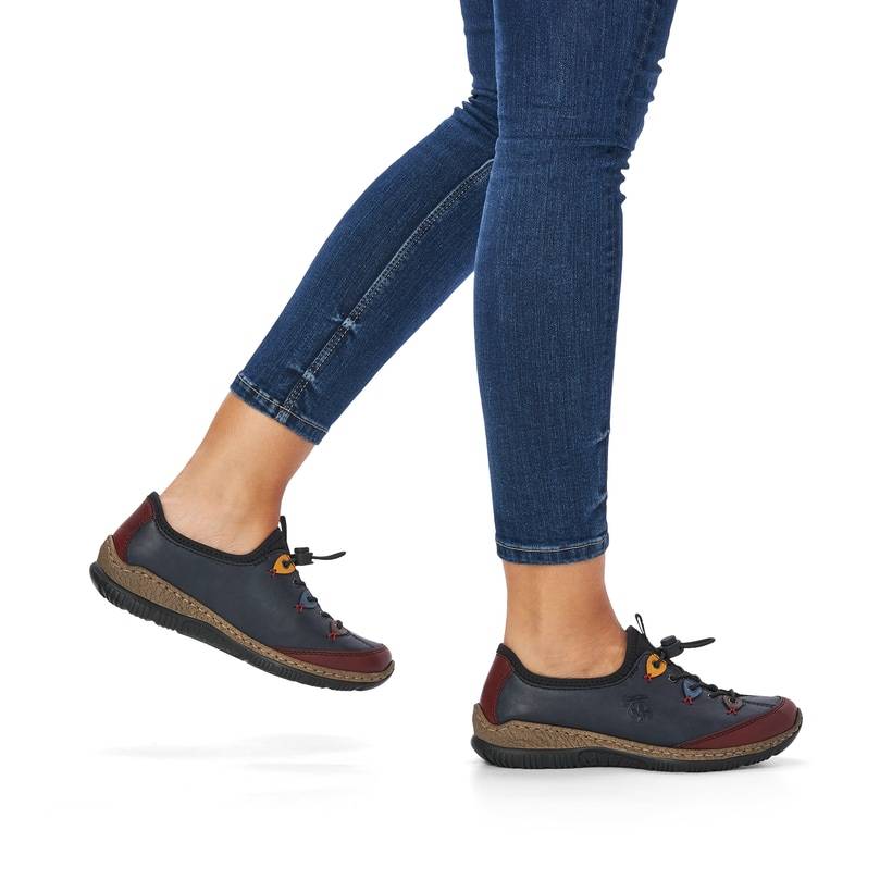 Rieker Artikelnummer N3271-35 Rieker Damen Slipper azurblau 50% Rabatt mit kostenlosem Versand