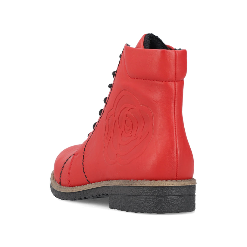 Rieker Artikelnummer 73504-33 Rieker Damen Schnürstiefel erdbeerrot Clearance-Verkauf