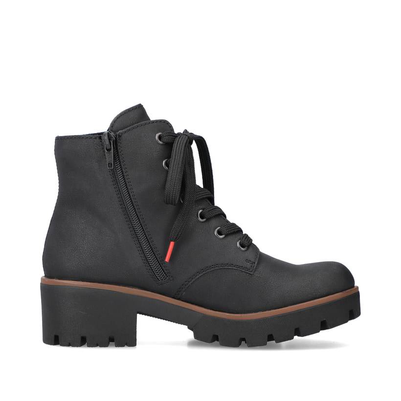 Rieker Artikelnummer 79240-00 Rieker Damen Schnürstiefel carbonschwarz Kostenloser Versand international