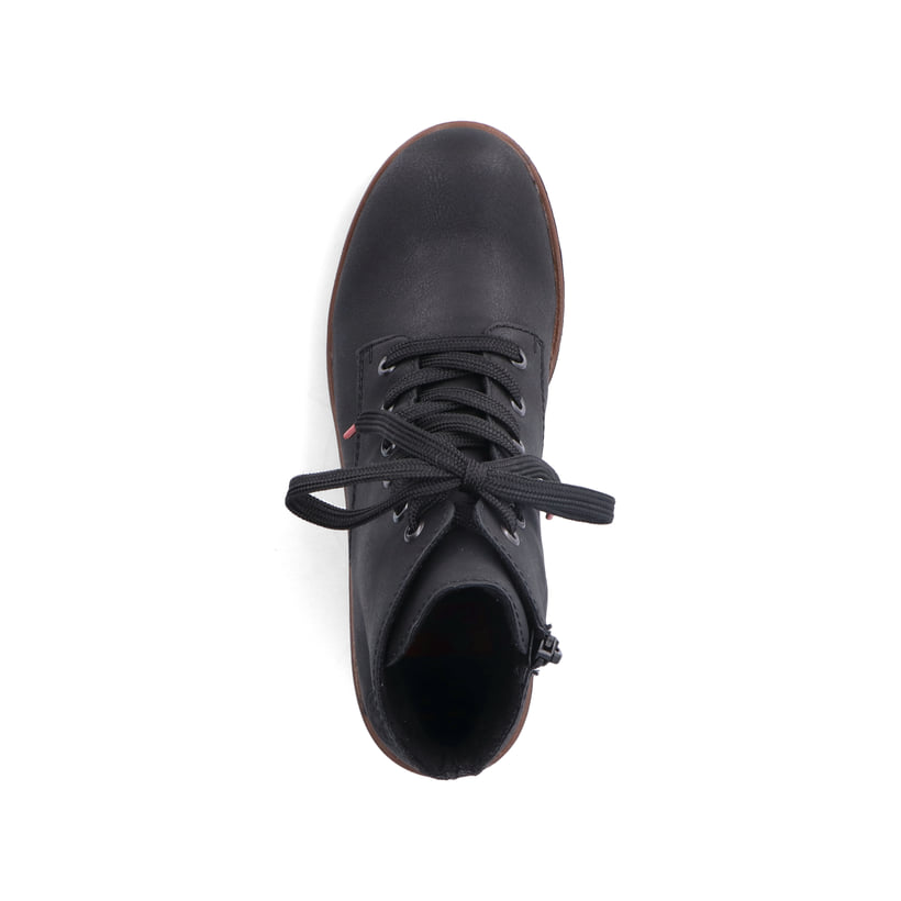 Rieker Artikelnummer 79240-00 Rieker Damen Schnürstiefel carbonschwarz Kostenloser Versand international