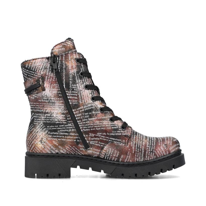 Rieker Artikelnummer Y2421-00 Rieker Damen Biker Boots rosa-orange-metallic Fabrikladen