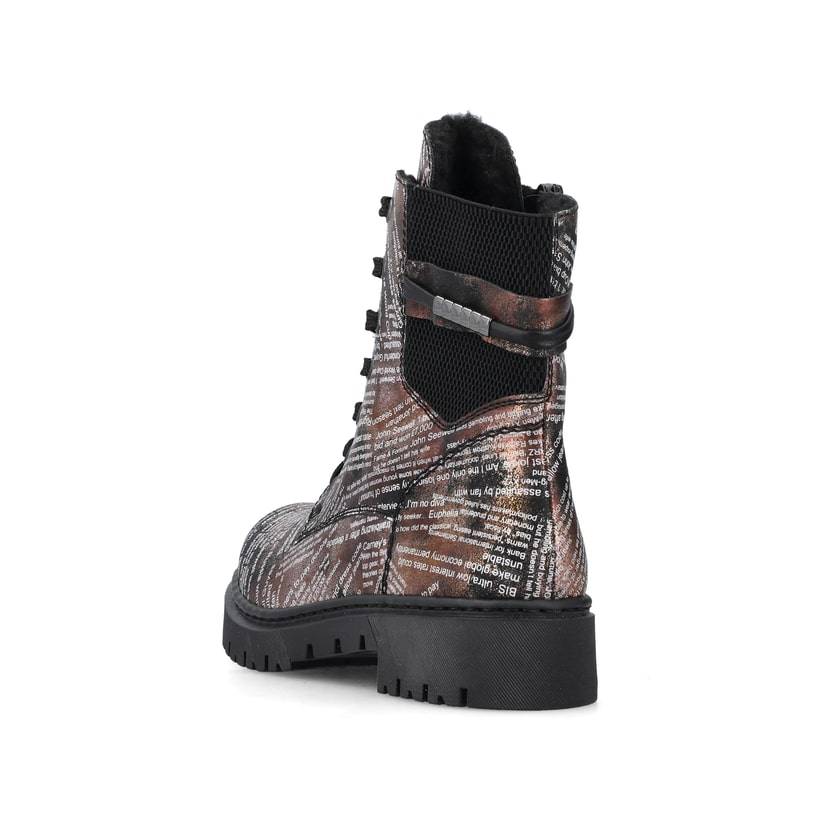 Rieker Artikelnummer Y2421-00 Rieker Damen Biker Boots rosa-orange-metallic Fabrikladen