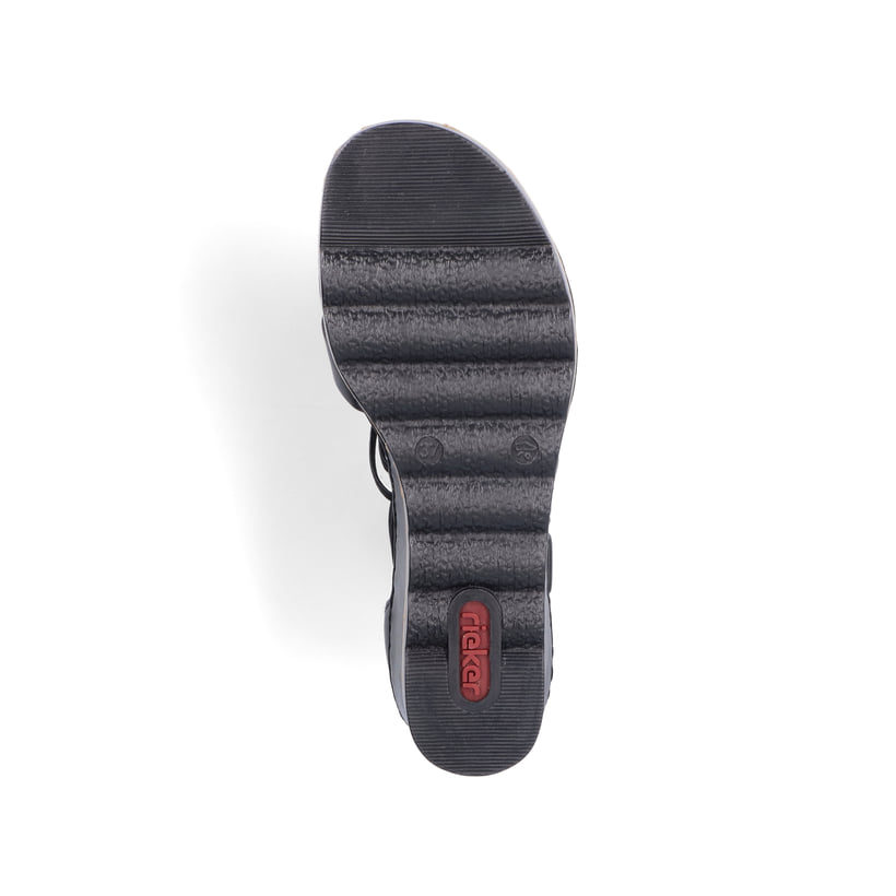 Rieker Artikelnummer 67480-01 Rieker Damen Keilsandaletten asphaltschwarz 2025