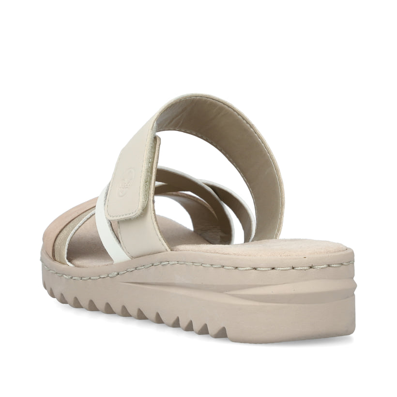 Rieker Artikelnummer V4652-90 Rieker Damen Pantoletten champagner-zartrosa Outlet