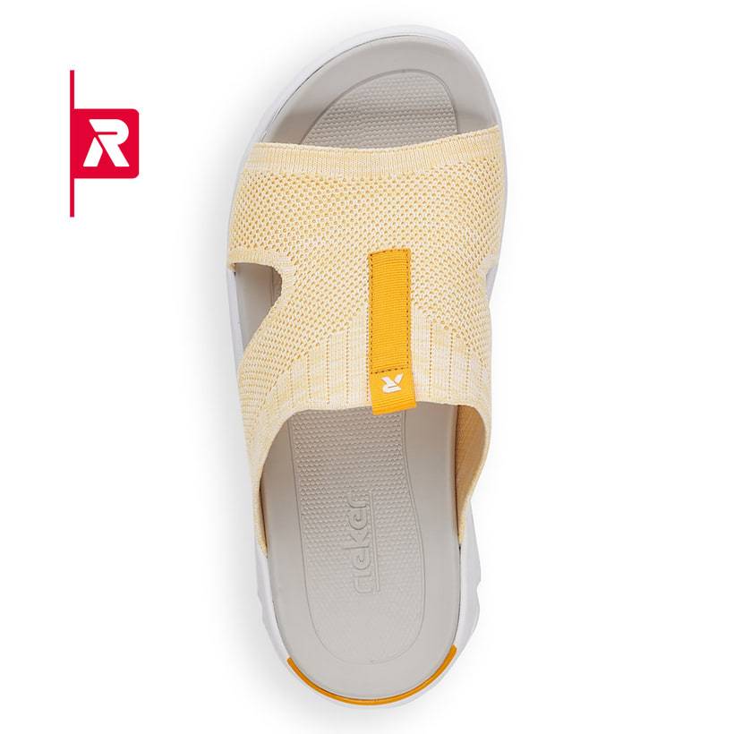 Rieker Artikelnummer V8403-68 Rieker Damen Pantoletten pastel yellow Auslauf