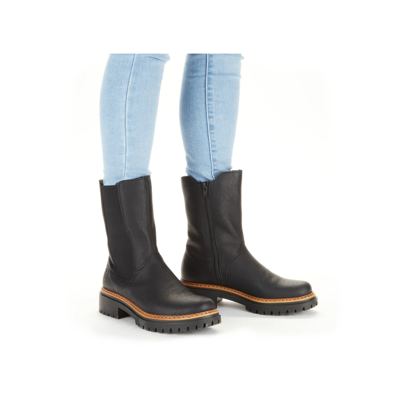 Rieker Artikelnummer 72683-00 Rieker Damen Chelsea Boots nachtschwarz Schlussverkauf