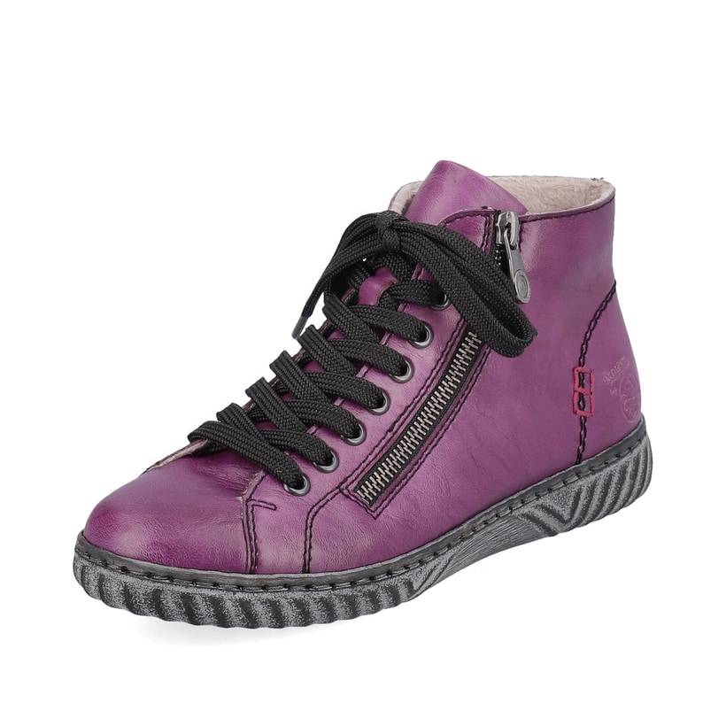 Rieker Artikelnummer N0921-30 Rieker Damen Schnürstiefel aubergine-schwarz Fabrikverkauf