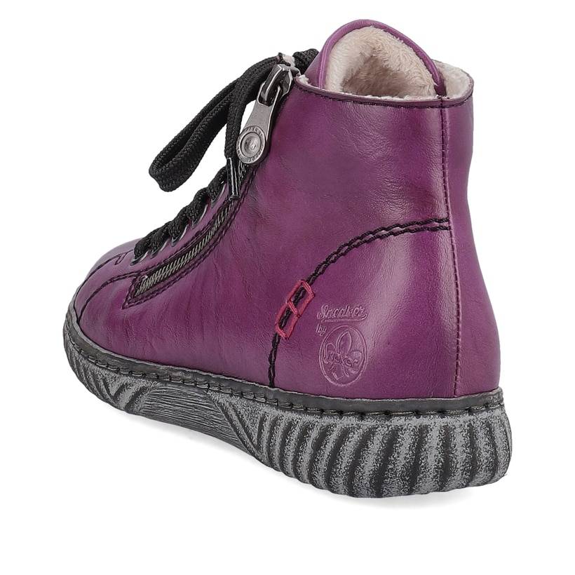 Rieker Artikelnummer N0921-30 Rieker Damen Schnürstiefel aubergine-schwarz Fabrikverkauf