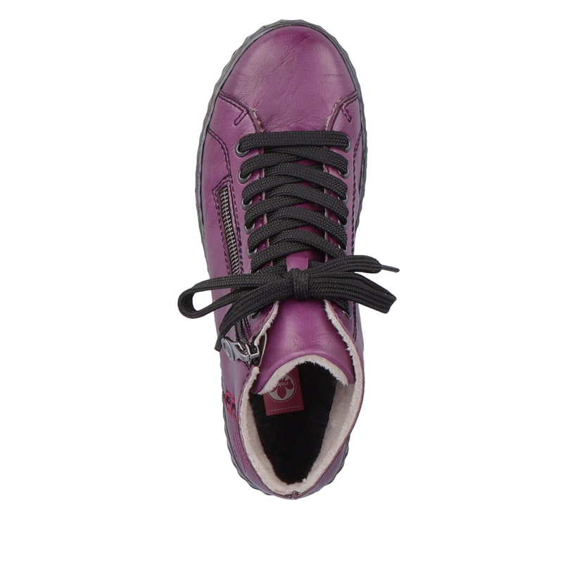 Rieker Artikelnummer N0921-30 Rieker Damen Schnürstiefel aubergine-schwarz Fabrikverkauf