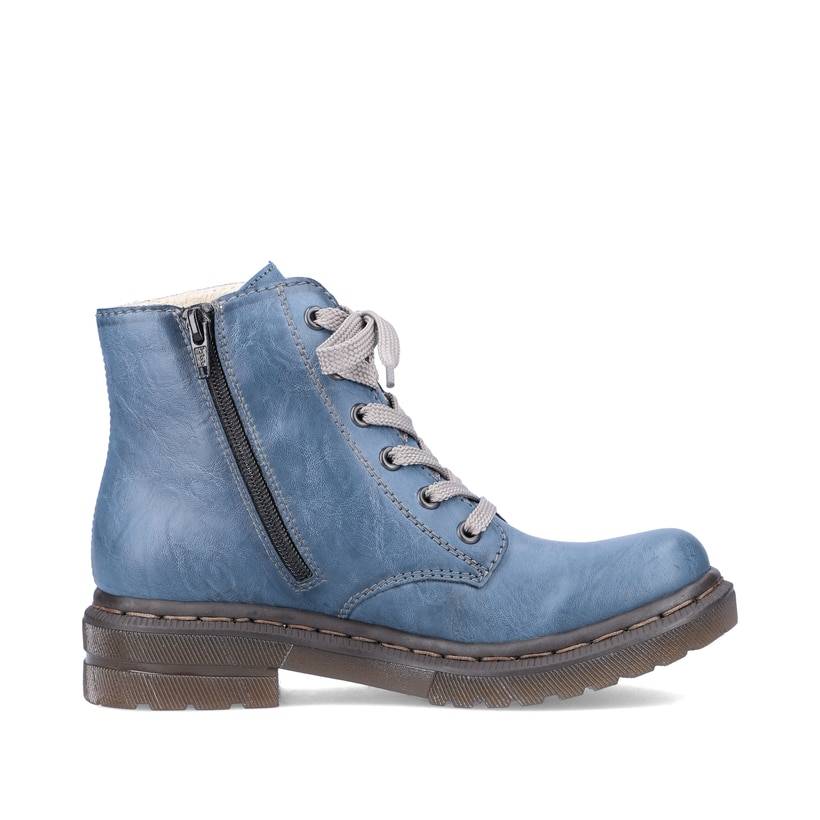 Rieker Artikelnummer 78240-14 Rieker Damen Schnürstiefel himmelblau Limitierter Zeitrabatt