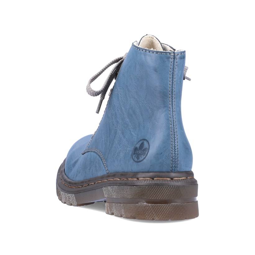 Rieker Artikelnummer 78240-14 Rieker Damen Schnürstiefel himmelblau Limitierter Zeitrabatt
