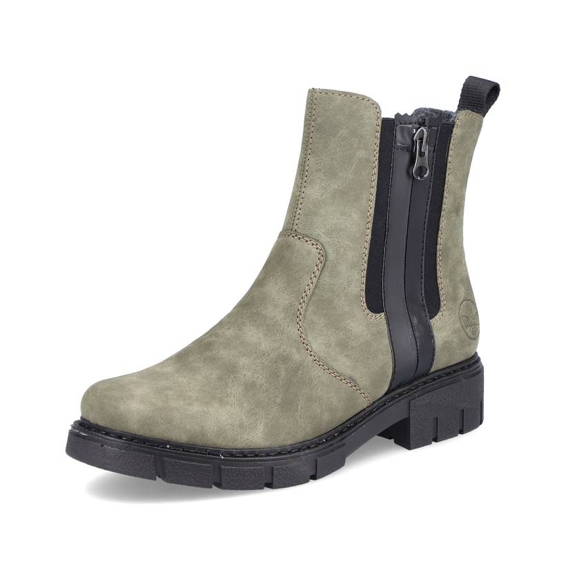 Rieker Artikelnummer Z3560-54 Rieker Damen Chelsea Boots laubgrün Fabrik Onlineshop